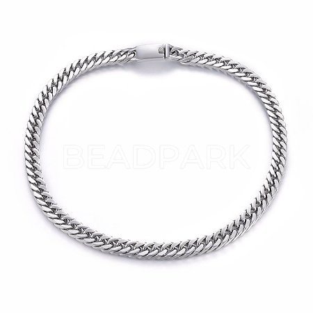 304 Stainless Steel Curb Chain Necklaces NJEW-H493-05P-1