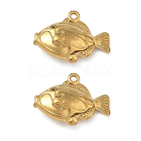 304 Stainless Steel Pendants STAS-P446-13B-G-1