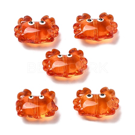 Transparent Glass Enamel Beads LAMP-V001-08I-1