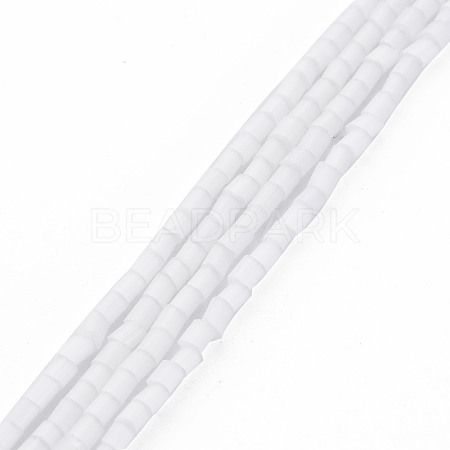 Glass Silk Stain Style Beads Strands GLAA-N047-001A-07-1