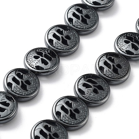 Synthetic Non-Magnetic Hematite Hollow Beads Strands G-H303-B07-1