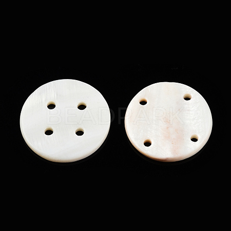 Natural Freshwater Shell Buttons SHEL-N032-217-1
