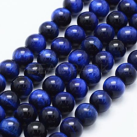 Natural Tiger Eye Beads Strands G-F561-10mm-B02-1