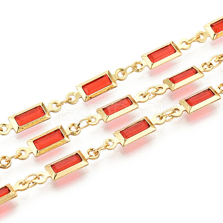 Brass Rectangle Link Chains CHC-N023-03B-G-1