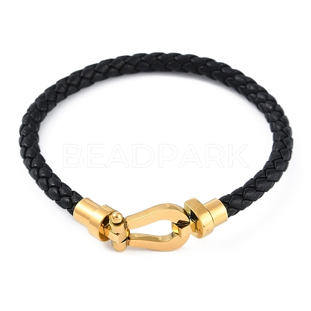 Braided Microfiber Leather Cord Bracelets BJEW-P328-04G-1