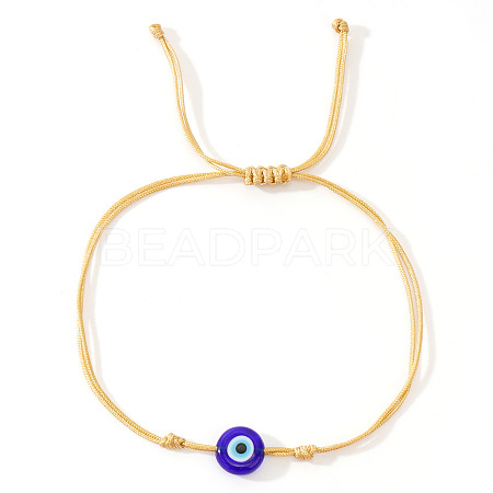 Glass Evil Eye Bead Braided Bracelets SG7290-6-1