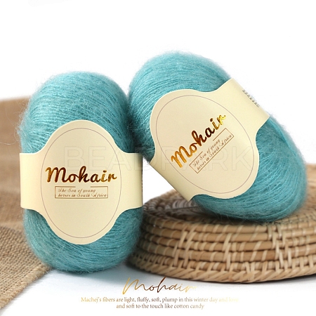 Fine Lace Mohair Wool Blended Crochet Knitting Yarn PW-WG368C7-01-1