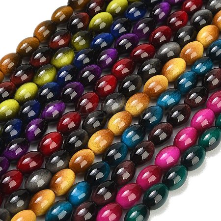 Electroplate Baking Paint Glass Beads Strands GL-CBA8F4B-01-1