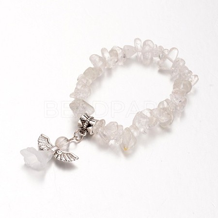 Natural Crystal Kids Bracelets X-BJEW-JB02062-01-1