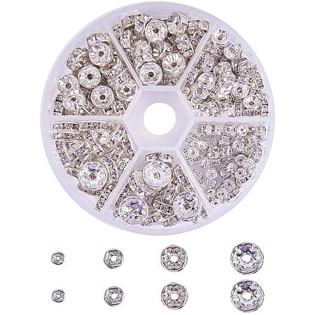 Brass Rhinestone Spacer Beads RB-PH0007-01B-1