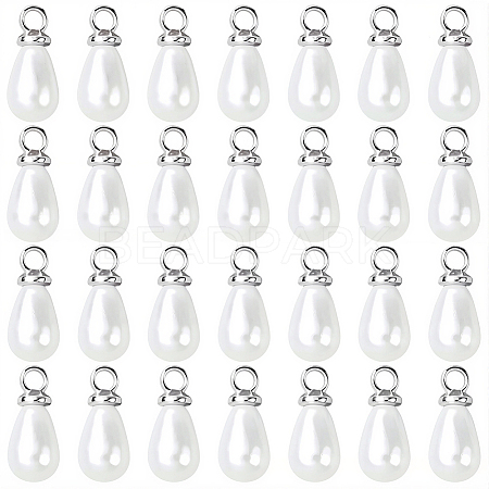 96Pcs ABS Plastic Imitation Pearl Pendants KY-SC0002-32P-1