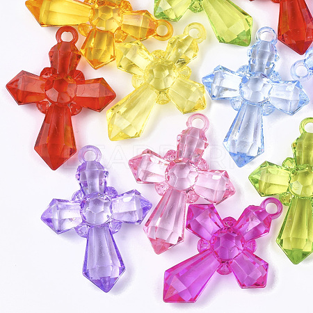 Transparent Acrylic Pendants TACR-S133-095-1