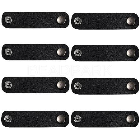 8Pcs Leather with Brass Scarf Buckle AJEW-CL0001-68-1