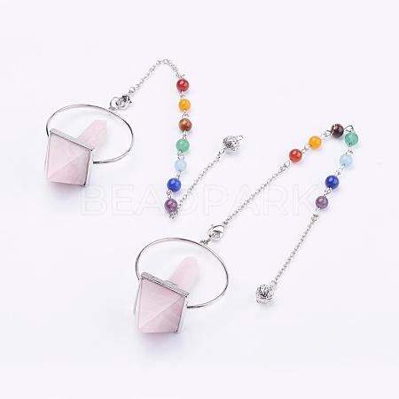 Chakra Gemstone Pyramid Dowsing Pendulums G-F515-01B-1