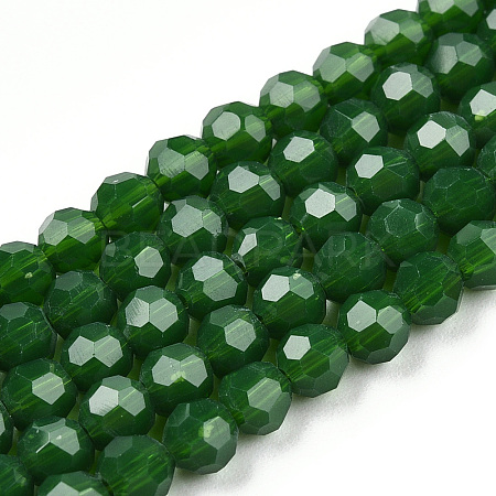 Opaque Solid Glass Bead Strands GLAA-R166-4mm-02A-1