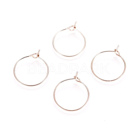 Ion Plating(IP) 316L Surgical Stainless Steel Hoop Earring Findings STAS-D164-04RG-1