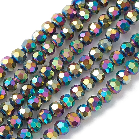 Electroplate Glass Beads Strands EGLA-K015-09D-1