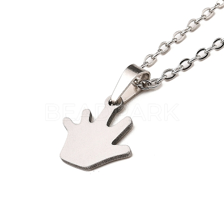 Non-Tarnish Stainless Steel Pendants Necklaces NJEW-K267-01F-P-1