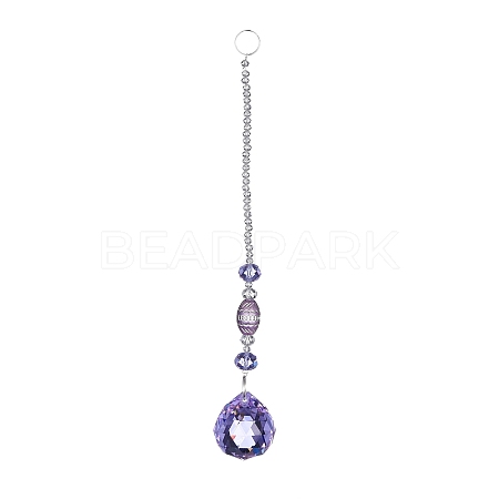 Crystal Teardrop Beaded Wall Hanging Decoration Pendant Decoration HJEW-G019-01C-1