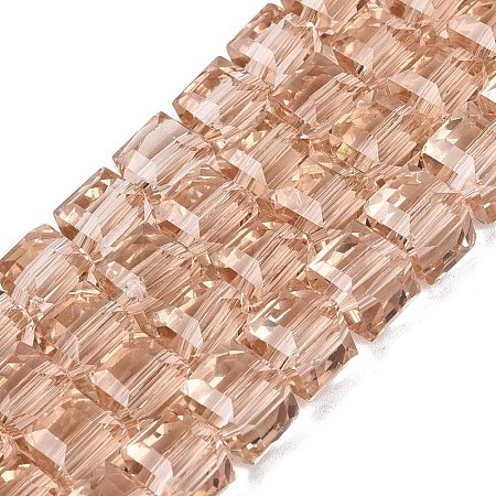 Transparent Glass Beads Strands GLAA-R041-8x8mm-A05-1