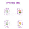 8Pcs 4 Styles Translucent Resin Pendants CRES-FP0001-08-2