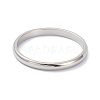 Non-Tarnish 2mm Polished Plain Dome Finger Ring for Girl Women RJEW-C012-05E-P-1