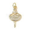 Brass Micro Pave Cubic Zirconia Pendants ZIRC-I356-08G-01-1
