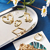 5Pcs 5 Styles Brass Screw Carabiner Lock Charms KK-FW0001-12-6