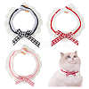 3Pcs 3 Colors Acrylic Fibers Cat Bowknot Collar AJEW-FG0004-34-1