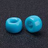Opaque Acrylic European Large Hole Beads PL338-9-3