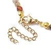 Faceted Round Natural Agate(Dyed & Heated) Beaded Necklaces for Women NJEW-JN04659-7