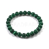 Synthetic Malachite(Dyed) Bead Stretch Bracelets BJEW-K212-B-031-4