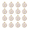 Golden Plated Alloy Charms X-ENAM-S118-01F-2