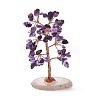 Natural Amethyst Chips & Agate Pedestal Display Decorations DJEW-A001-04J-2