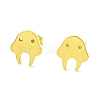 Cute Little Animal Theme 304 Stainless Steel Stud Earrings LS-EJEW-B041-03A-G-1