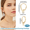 4Pairs Brass Micro Pave Clear Cubic Zirconia Leverback Earring Findings KK-BBC0021-97G-2