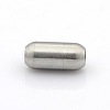 304 Stainless Steel Matte Surface Magnetic Clasps with Glue-in Ends STAS-O042-C-24-2