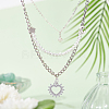 12Pcs 2 Colors Brass Micro Pave Clear Cubic Zirconia Pendants KK-DC0003-34-4