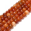 Natural Crackle Agate Bead Strands G-K166-10-6mm-01-1