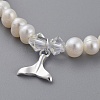 Natural Freshwater Pearl Beads Stretch Bracelets BJEW-JB04863-03-2