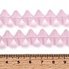 Frosted & Baking Paint Transparent Glass Beads Strands GL-CBA2ED2-01-4