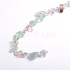 Handmade Natural Fluorite Chips Beads Chains for Necklaces Bracelets Making AJEW-JB00043-01-1