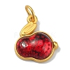 Rabbit Glass Charms GLAA-WH0030-09B-1