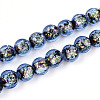 Handmade Foil Glass Beads Strands FOIL-N029-05B-1