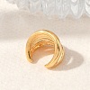 304 Stainless Steel Two-layer C-Shaped Cuff Earrings EJEW-M073-10G-4