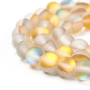 Synthetic Moonstone Beads Strands G-R375-6mm-A15-1