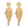 Zinc Alloy Flat Round Chandelier Earrings EJEW-Z107-03G-02-4