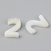 Natural White Shell Mother of Pearl Shell Charms SSHEL-R048-004-02-2