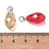 15Pcs Electroplate Glass Pendants PALLOY-JF03011-3