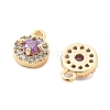 Brass Micro Pave Cubic Zirconia Charms KK-L222-001G-03-2